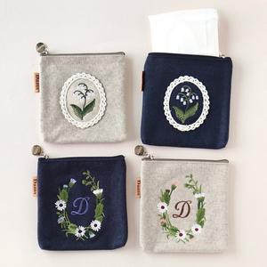 화장품 생리대 립스틱 미니 파우치 꽃자수 토끼 고양이캐릭터 파우치가방