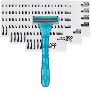 도루코 3중날 터치3 면도기 1000개 휴대용 일회용 여행용 업소용