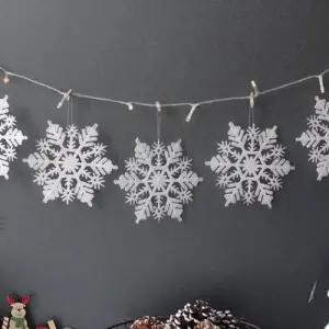 [텐바이텐][헤이스테이]크리스마스장식 화이트 눈결정체 눈꽃 오너먼트 장식 6