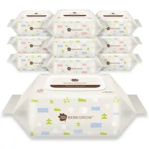 그린핑거 베베그로우 물티슈, 캡형, 100매, 10입, 1개