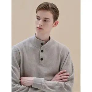 에센셜 울 버튼업 스웨터 - 베이지 (GA4851U06A)