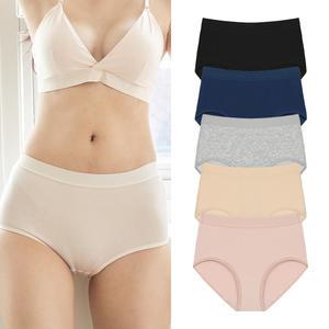 여성 면 팬티 코튼 크로스 하이라이즈 5매 세트 여자 속옷