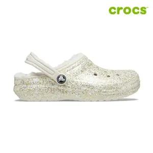 [크록스 정품] 클래식 라인드 글리터 클로그 토들러 아동 털샌들 207463-160