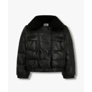 [롯데백화점]톰보이 니트 카라 레더 덕다운 점퍼 (9174414985)