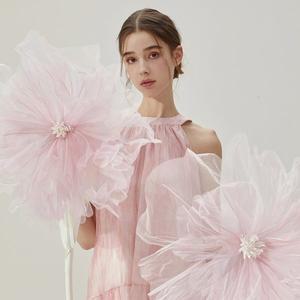 [비키니밴더]랑데부 홀터 리본 티어드 롱 원피스