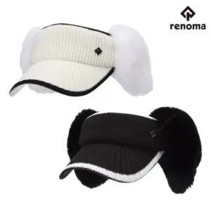 레노마골프 여성 겨울 니트 귀달이 토끼털 썬캡 RWACN-8812