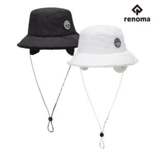 레노마골프 여성 겨울 퀼팅 퍼안감 턱끈 귀달이 버킷햇 N8814