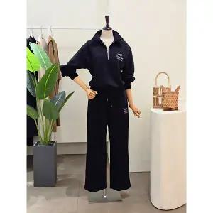 [대구백화점] [4CUS]반집업 카라넥 와이드 팬츠 셋업(24FW4L9ST5049)