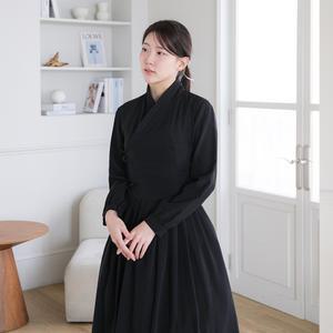 신상/블랙/단아한철릭원피스/빅사이즈/데일리/생활한복원피스/개량한복/명절의상