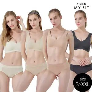 [방송히트]비비안 마이핏 5차 빅사이즈 퓨징 노와이어 런닝 브라팬티세트 9종