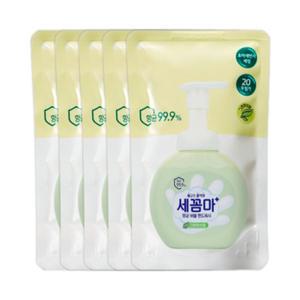 온더바디 세꼼마 버블 항균 핸드워시 그린허브 리필 200ml 5개