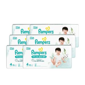 팸퍼스 NEW 터치오브네이처 팬티형 기저귀 4단계 6팩 총 288매 9-14kg 피부보호