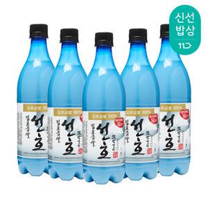[품질보장] 김포탁주 선호 생막걸리 6도 750ml x5병 김포 금쌀