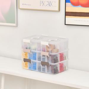 플라팜 레고 장난감 정리함 (칸막이포함) 3호, 3단, 믹스컬러, 1개