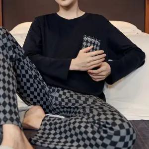 남자긴팔긴바지잠옷세트 빅 사이즈 110 홈웨어 파자마 실내복 청소년 얇은 봄 가을 여름