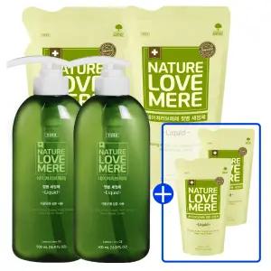 네이쳐러브메레 젖병세정제 액상용기 2개+리필 2팩+[GIFT]리필 2팩 더 총 6개