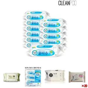 a04 깨끗한나라 페퍼민트 휴대용물티슈 30매 10팩/소형물티슈/1회용물티슈/물티슈리필형/물티슈휴대