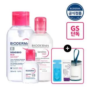 [5%더블쿠폰][GS단독][바이오더마] 센시비오 H2O 500ml (펌프형) + 250ml (+100ml 증정)
