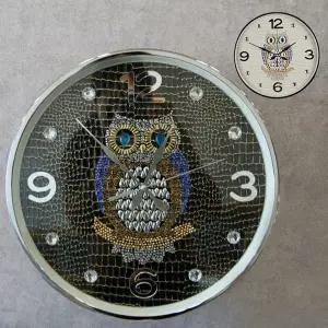 퍼블릭아트 실버 310 부엉이 벽시계 WF34F13