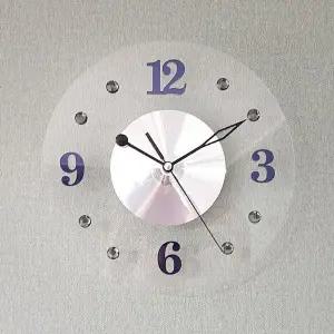 투명 무소음 벽시계  그레이  W4D0F30