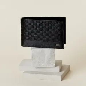 닥스 액세서리 남성 24FW [스테디셀러]블랙 DD로고 소가죽 반지갑 WBWA4F729BK