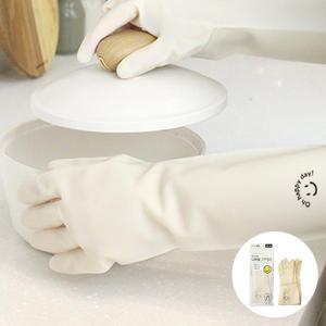 [명진] 니트릴 100% 내구성 강한 스마일 고무장갑 3개입(소/중/대)