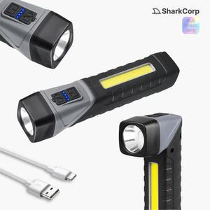 자석 부착 ㄱ자 LED 충전식 손전등 C타입 후레쉬 라이트 캠핑 낚시