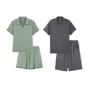 [롯데백화점]보디가드 모달 브이넥 카라 커플 잠옷 파자마 세트 BGWEB201BGMEB201