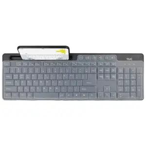 TGIC)블루투스+무선키보드(2.4GH)TGC-BK1000/멤브레인/멀티페어링/키스킨/포함/무선/키보드/휴대용/거치