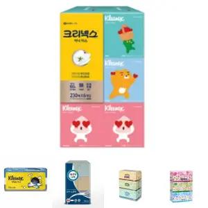 크리넥스)디럭스미니1 2티슈(230매x6입)/크리넥스/디럭스/미니/각티슈/카카오/프렌즈/캐릭터/예쁜/반쪽