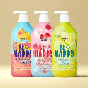 해피바스 스마일 바디워시 900g 3개(유자+체리+자몽) 향좋은 바디클렌저 최근생산