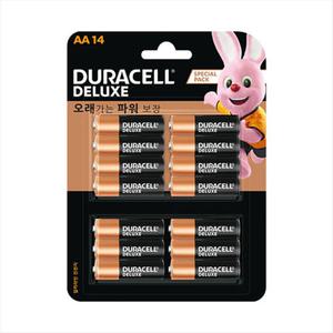 듀라셀 디럭스 알카라인 건전지 AA(8+6) 14개입