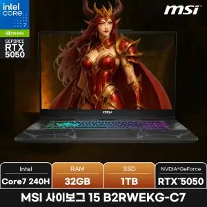 MSI 사이보그 15 B2RWEKG-C7/RAM 32GB/SSD 1TB/ +마우스증정