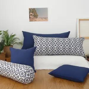 유니크한 패턴감각 등받이 쿠션(솜포함) 바디필로우/등쿠션 2인용 허리 롱 캔디 베개