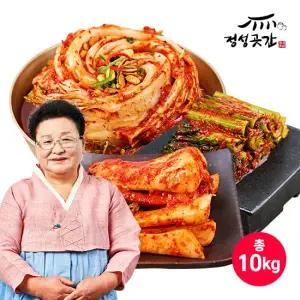 정성곳간 강순의 명인 김치 포기6kg+총각2kg+갓2kg (3종, 10kg)