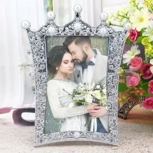인테리어 사진액자 5x7 왕관 탁상액자 포토액자 인테리어액자 웨딩액자 돌사진액자