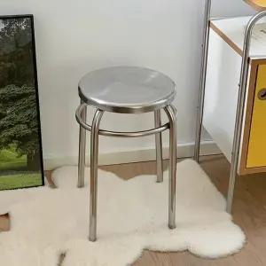 원형 카페 보조의자 이발소 병원 미용실 스테인리스 스툴 철제 체어