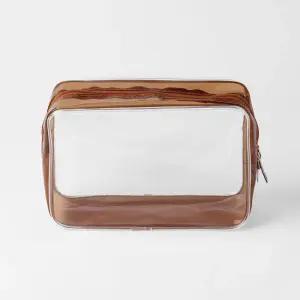 썸머데이 투명파우치 브라운) M) 방수파우치 여행파우치 투명파우치 목욕파우치