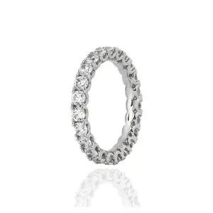 [샤밍주얼리]랩 다이아 가드링 반지 2.5미리 이터니티 풀 세팅 테니스 결혼 기념일 생일 여자 선물