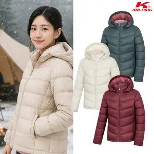 [콜핑] 여성 겨울 중헤비 웰론 따뜻한 등산 후드 패딩 자켓 KSC681TJ1W