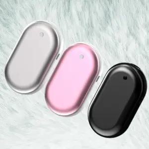 KC인증 충전식 손난로 대용량 보조배터리 5000mah C타입충전 휴대용 양면 핫팩 대량 인쇄가능