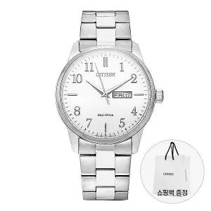 시티즌 남성 메탈 손목 시계 에코드라이브 BM8550-81A