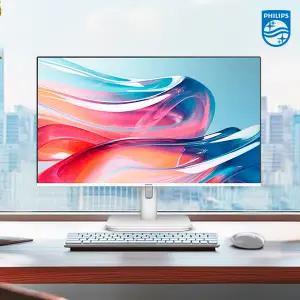 필립스 24E1N2100AW 120 시력보호 4면 보더리스 스피커 화이트 무결점 모니터