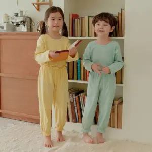 [보리보리/아이숲]파스텔 프릴 30수 후라이스 골지실내복(4color)