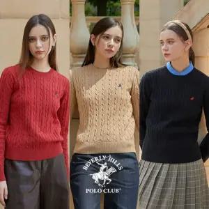 비버리힐즈폴로클럽 남녀 울블렌디드 케이블니트 3종 set