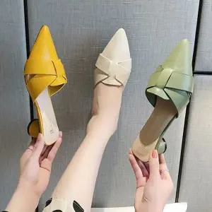 스틸레토 레더 4컬러 여성 뮬 블로퍼 LK23 WAE82E0