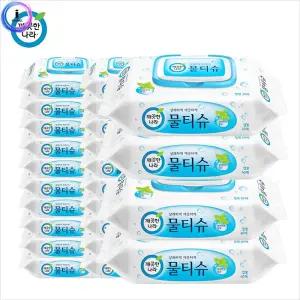 a04 깨끗한나라 페퍼민트 물티슈캡형 60매 24팩/유아/어린이집/아동/아동용/유치원/키즈/캡형/가정용
