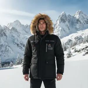 남자양털점퍼 퍼자켓 겨울사파리패딩 따뜻한 털안감 롱점퍼 남자겨울자켓