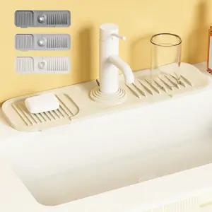 싱크대수전물막이 주방 화장실 욕실 씽크대 세면대 수도 수전 꼭지 실리콘 패드 물받이