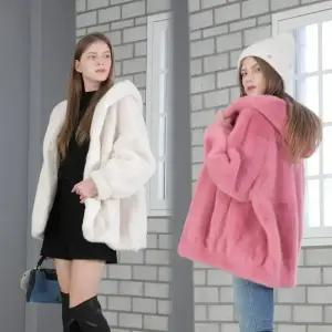 09퍼펙트후드FAUX FUR 밍크오버핏자켓